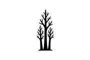 Woodland & Forest Tree Silhouettes B, an Illustration by jahid234 (Thumbnail 27 of 41)