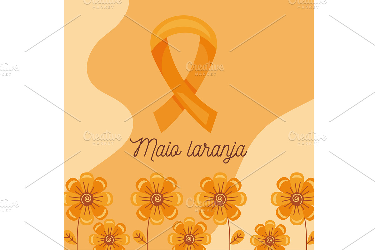 maio laranja lettering campaign, an Illustration by studiogstock