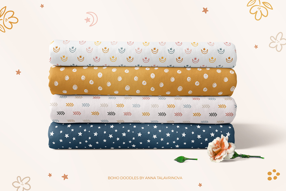 Boho Doodle patterns, a Pattern Graphic by Cozy pattern shop (Photo 2 of 9)