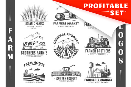 Agriculture logo digital assets for download