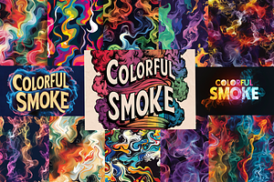Colorful Smoke, a Pattern Graphic by Printable Treasure