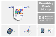 Drawstring Pouch Mockup, a Packaging Mockup by Hazzpro_Std (Thumbnail 1 of 5)