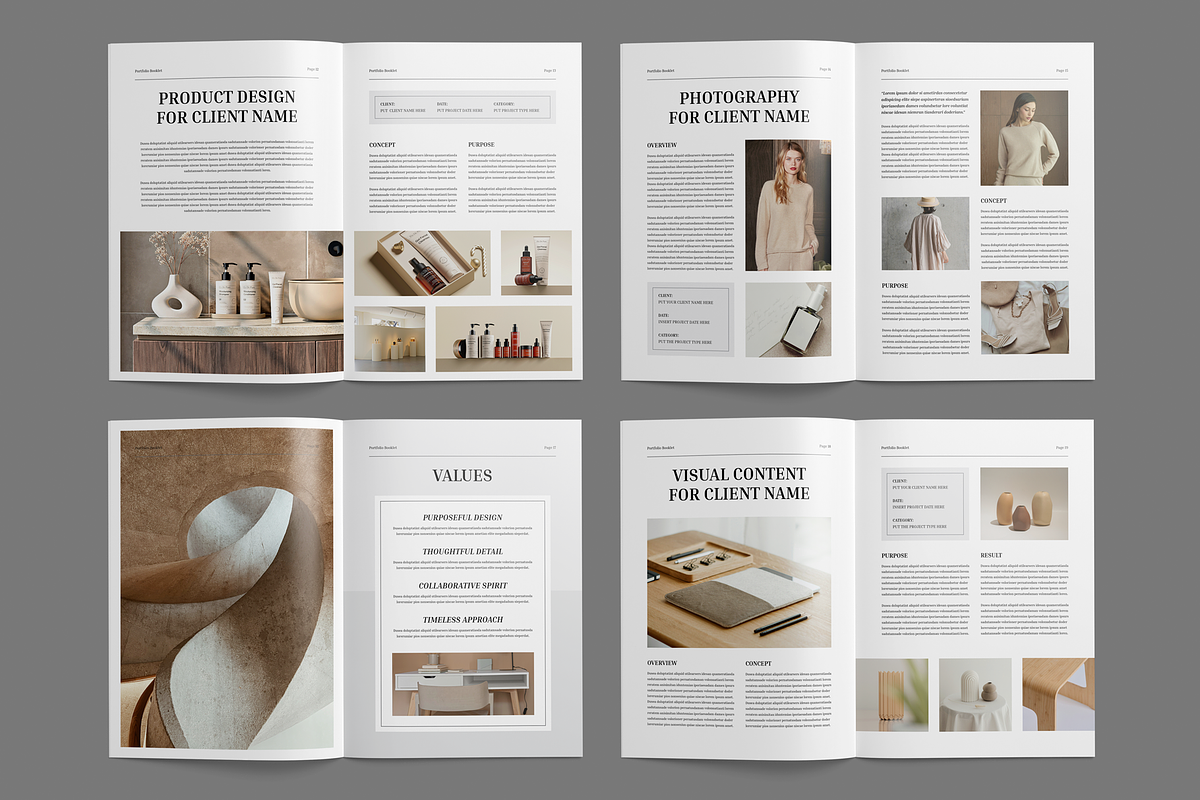 Portfolio Layout | Canva & InDesign, a Brochure Template by Leaflove (Photo 6 of 9)