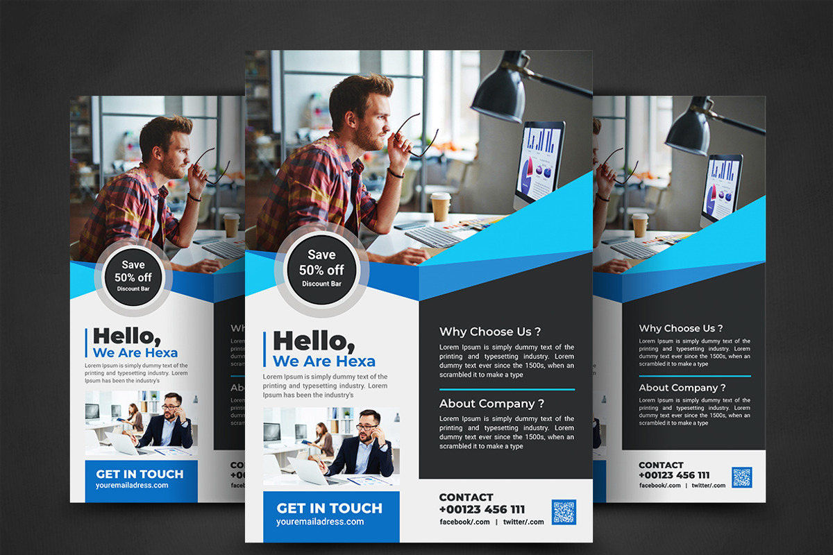 Corporate Flyer Templates, a Flyer Template by AfzaalGraphics (Photo 2 of 8)