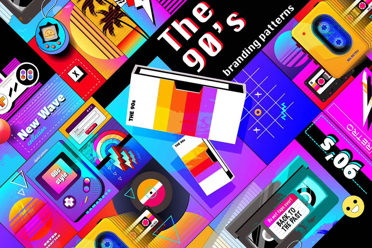 The 90's branding patterns, a Pattern Graphic by Polar Vectors (Photo 1 of 21)