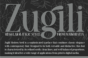 Zugili - Modern Serif Typeface