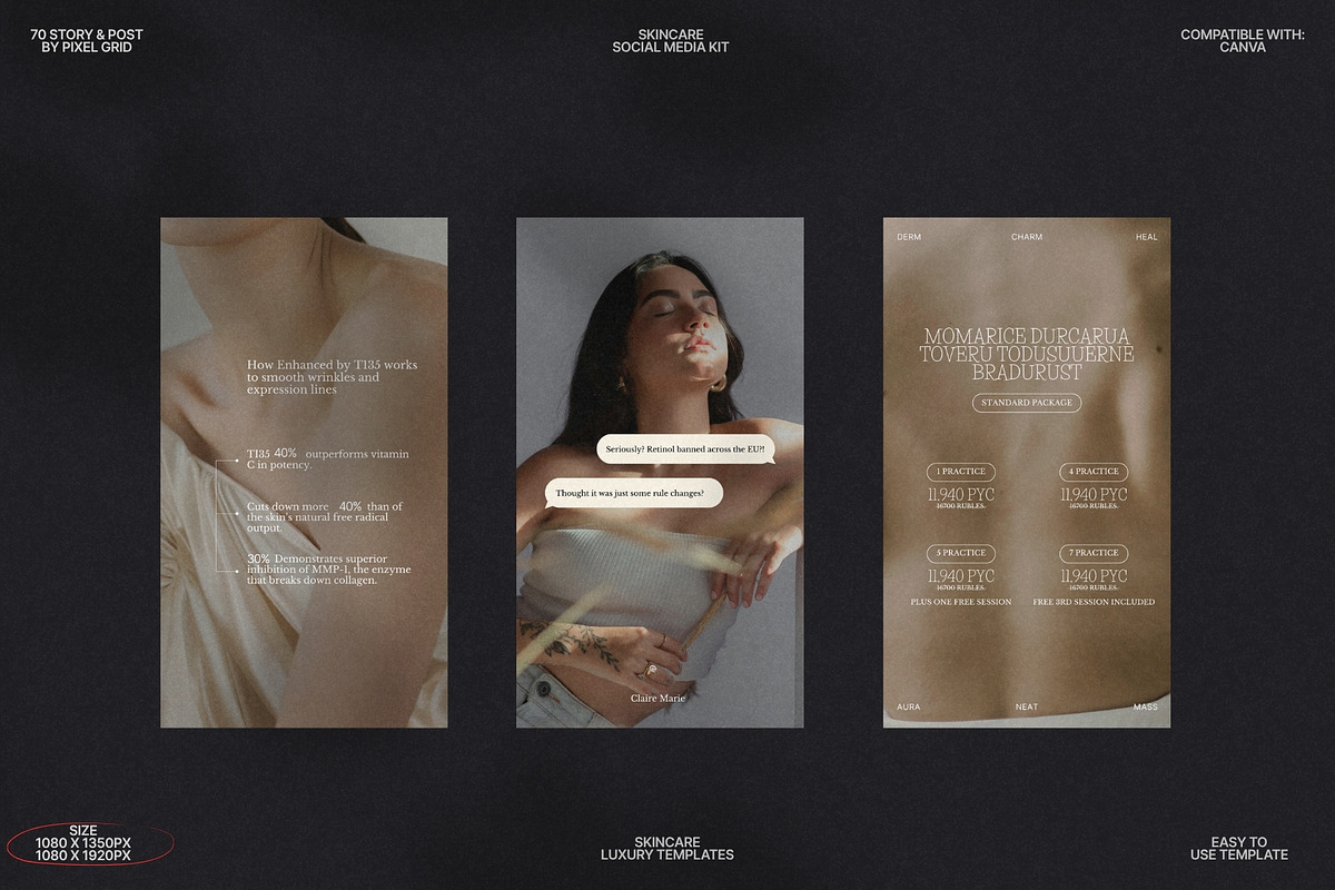 Wellness Skincare Bundle Canva preview 7