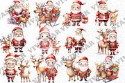 Santa Claus Clipart, Christmas Png, a Decorative Illustration by vivastarkids (Thumbnail 2 of 4)