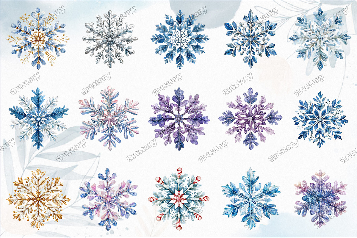 Adorable Snowflake Clipart, an Illustration by designcity5 (Photo 2 of 5)