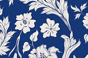 Vintage Blue Floral Seamless Pattern, a Pattern Graphic by likorbut (Thumbnail 11 of 13)