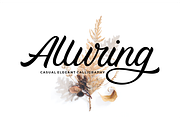 Alluring Calligraphy Fonts, a Script Font by 50Fox (Thumbnail 1 of 14)