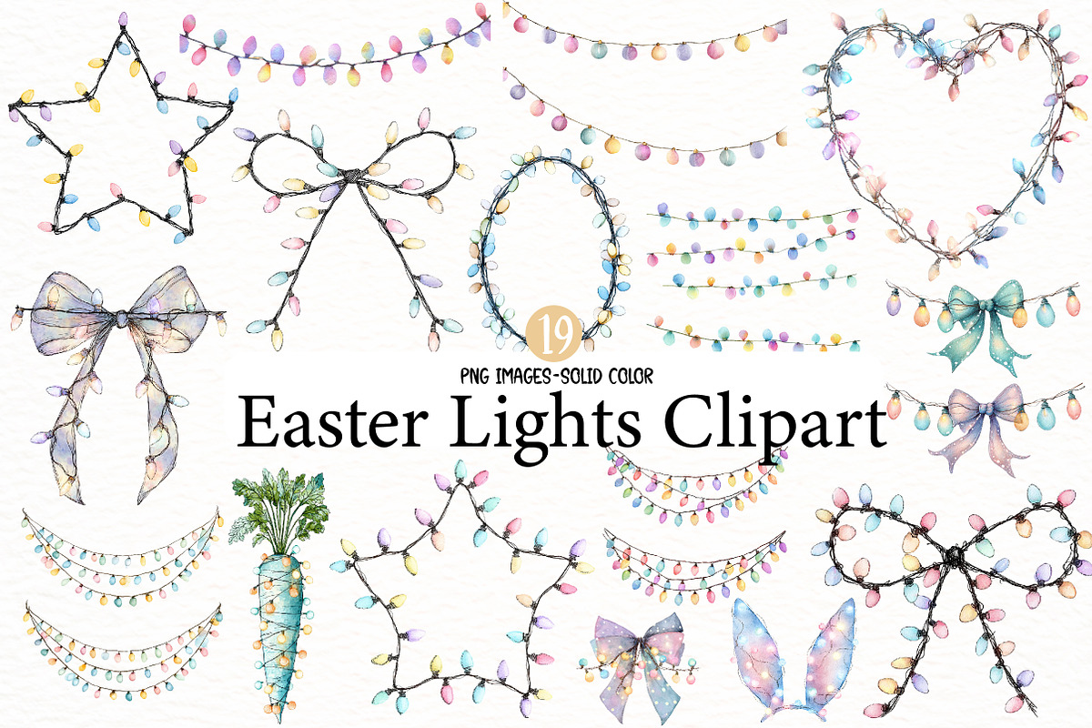 Easter Lights Clipart, an Illustration by Designworld (Photo 1 of 5)