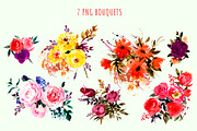 MULTI-COLORED FLOWERS, an Illustration by Nadiia Hanina (Thumbnail 4 of 6)