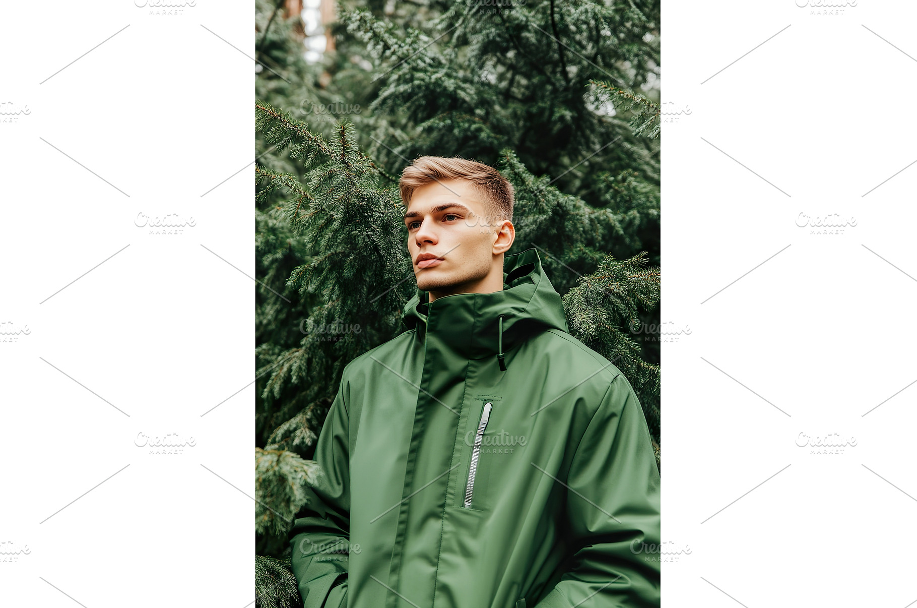 Man in Raincoat Posing Outdoors, a Person Photo by Lermont51