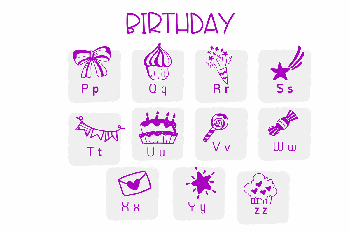Birthday | Symbols Fonts preview 3
