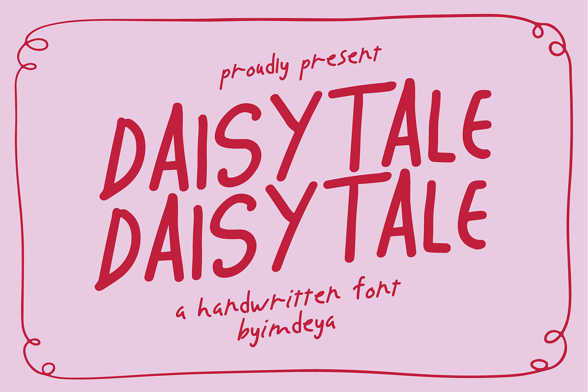 Daisytale - Playful Handwritten Font, a Handwritten Font by imdeyaa (Photo 1 of 11)