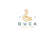 Iconic Line Art Swan or Duck Logo, a Branding & Logo Template by Signatoro (Thumbnail 1 of 3)