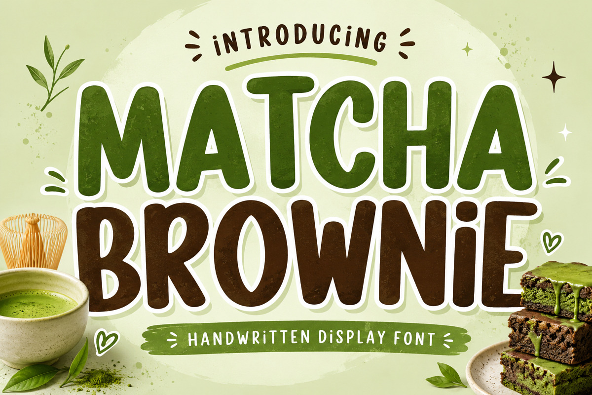 Matcha Brownie, a Sans Serif Font by Limited.studio (Photo 1 of 4)