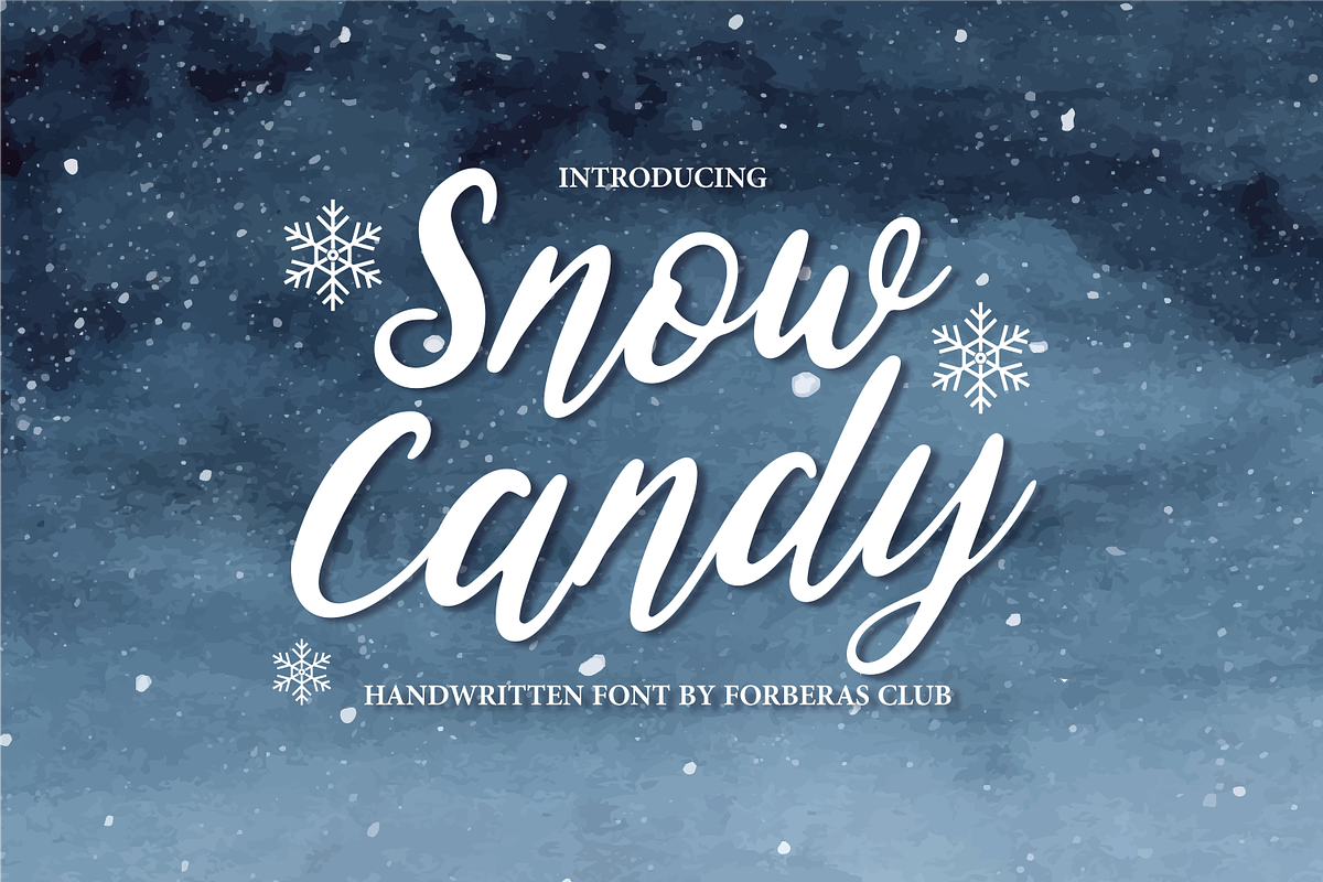 Snow Candy, a Script Font by Forberas Club (Photo 1 of 7)