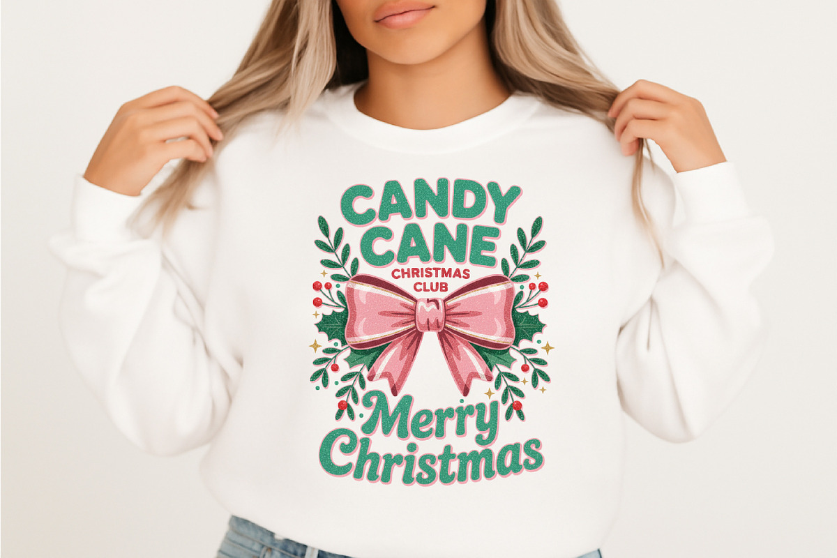 Pink Candy Cane Christmas Club Png, an Illustration by Designking (Photo 3 of 6)