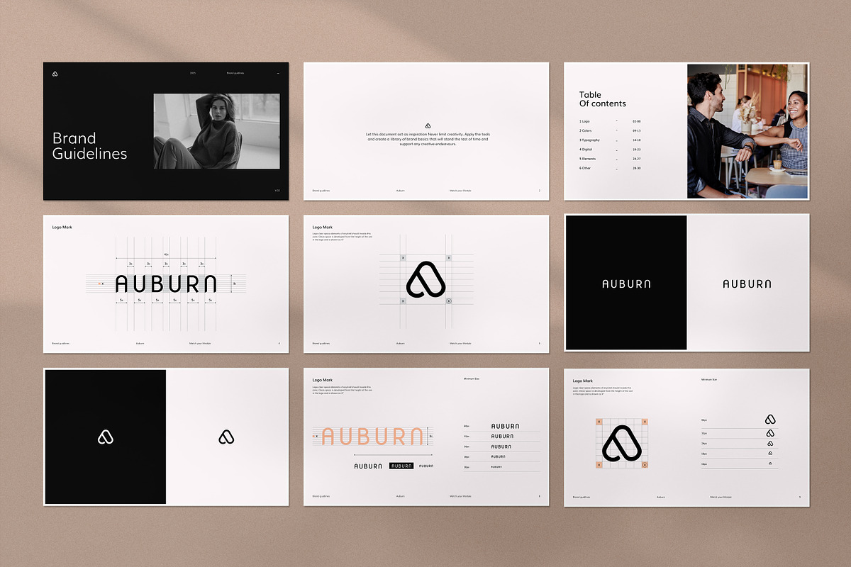Auburn – Brand Guidelines, a Presentation Template by S A N D Y (Photo 7 of 10)