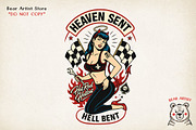 Pinup Grease Monkey, Sublimation PNG, a Graphic by GlitterCraft (Thumbnail 17 of 42)