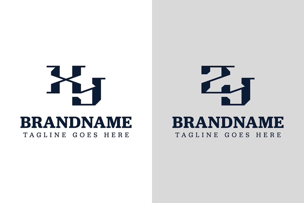 Letters YX YZ Monogram Logo Set, a Branding & Logo Template by Pray Art Design Studio