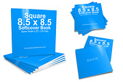 Square Softcover Book Mockup, a Print Template by Cover Actions Premium (Thumbnail 1 of 3)