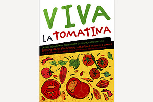 La tomatina. Food festival in Spain., a Food Illustration by Anna's Shop