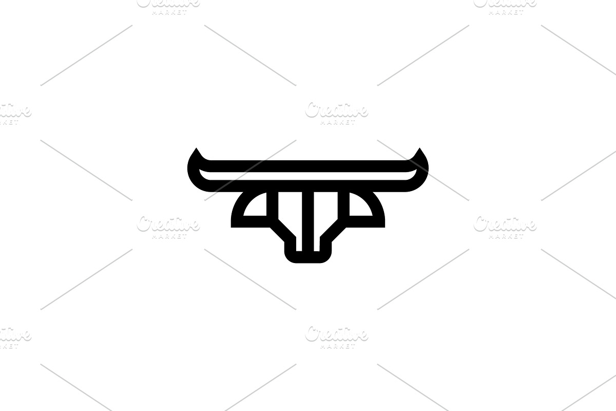 Simple Bull Head Logo, a Branding & Logo Template by kurostd