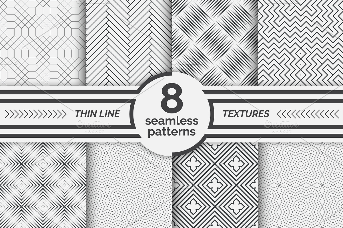 Modern linear seamless patterns, a Pattern Graphic by pattern shop (Photo 1 of 9)
