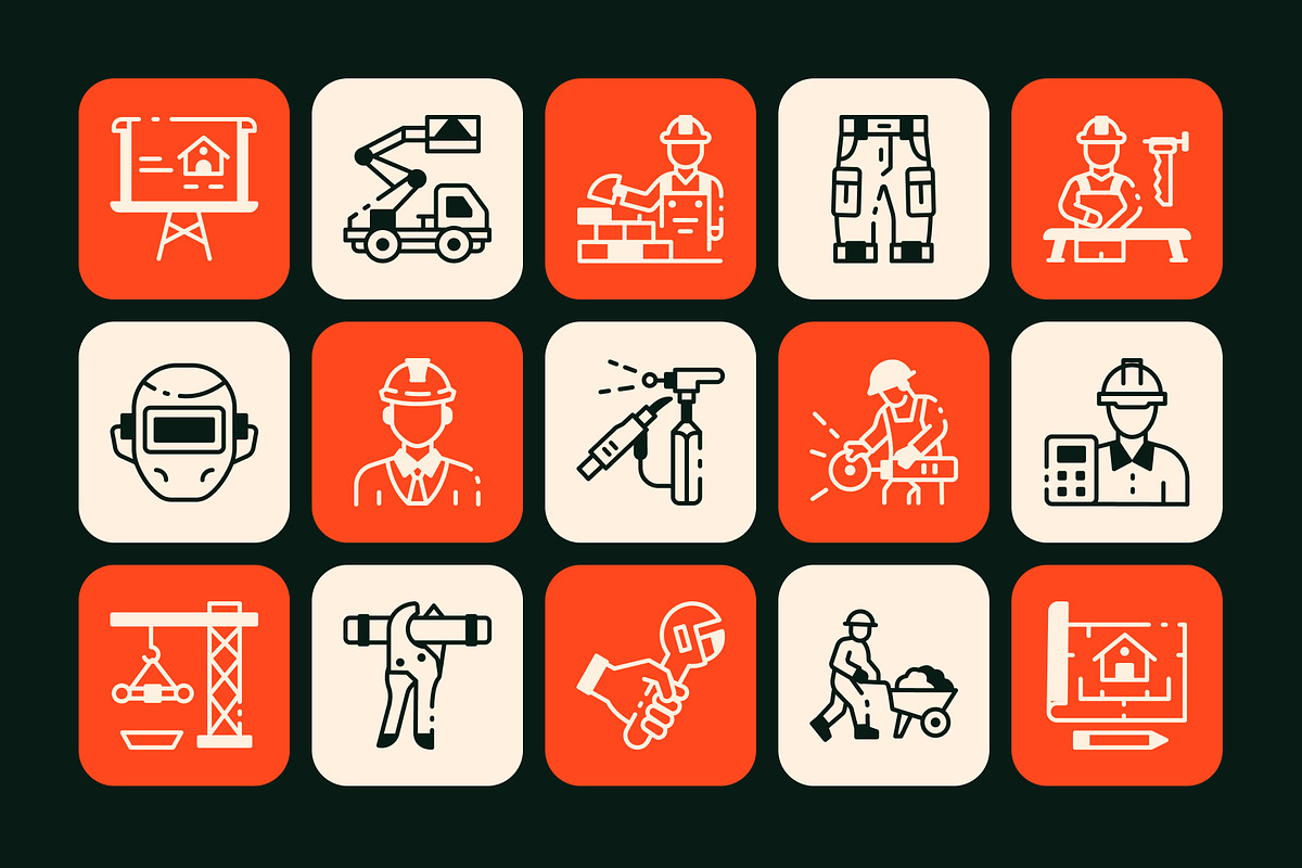 Construction Icon Collection, a Solid Icon by Vectors Market (Photo 5 of 8)