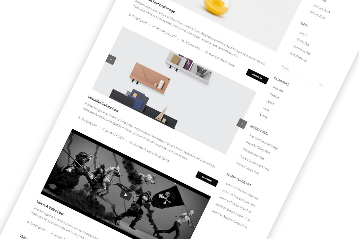 Mendes Multipurpose Blog & Portfolio, a WordPress Template by Brickthemes (Photo 6 of 6)