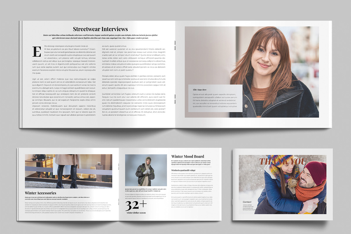 Modern Winter Fashion Magazine, a Brochure Template by MightyDesign (Photo 6 of 9)
