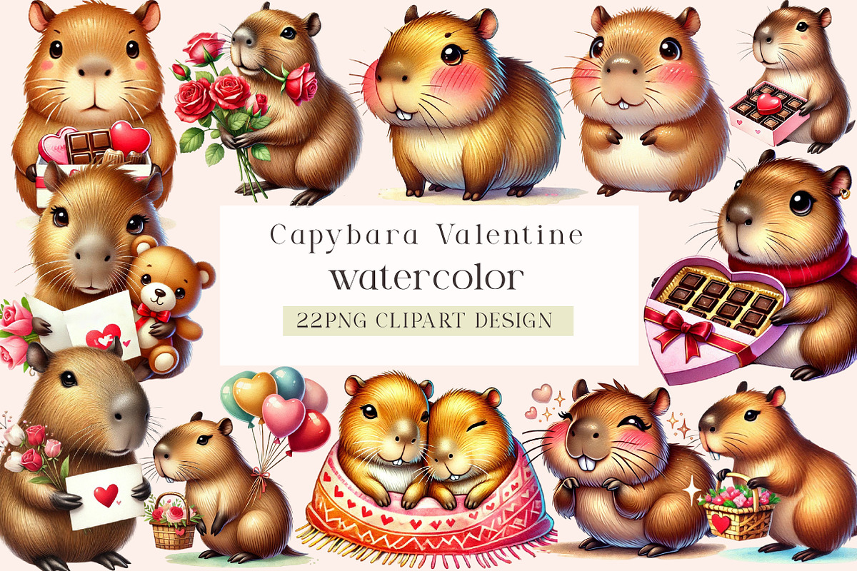 Capybara Valentine, an Illustration by DreamArtGraphic (Photo 1 of 5)