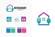 Set of Modern Food House logo design, a Branding & Logo Template by Lucky Creative (Thumbnail 3 of 5)