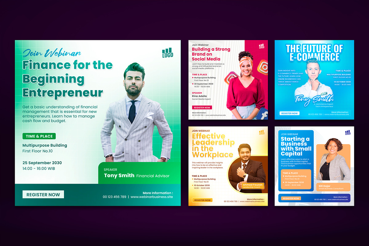 Bundle Webinar Banner Social Media, a Social Media Template by Evloxx Studio (Photo 5 of 5)