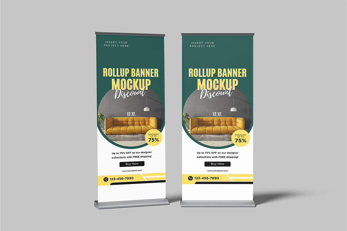 Rollup Banner Mockup, a Print Template by lamorastudio (Photo 9 of 9)