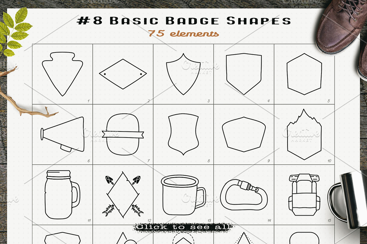 Simple Camp Scenes Logo Creation Kit, a Branding & Logo Template by JeksonGraphics (Photo 13 of 24)