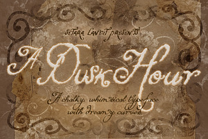A Dusk Hour – Whimsical Font