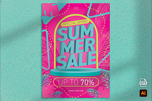 Summer Sale Flyer, a Print Template by Aarley Kaiven