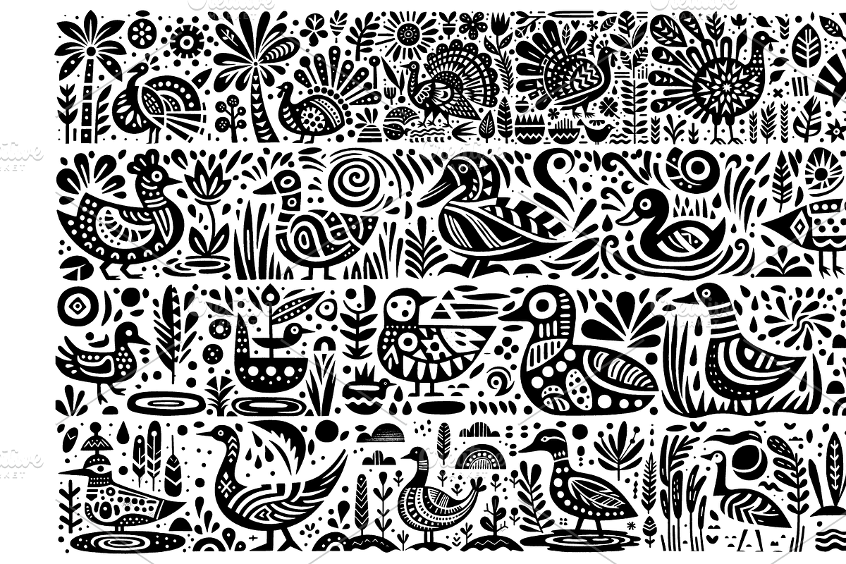 Vintage Animals and Pets Folk Art, a Decorative Illustration by devastd (Photo 14 of 29)