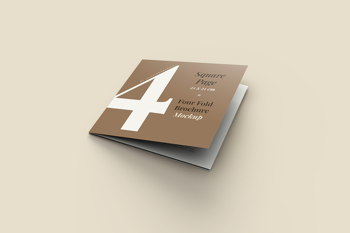 4 Fold Square Brochure Mockup, an Advertising Mockup by Illusiongraphic (Photo 8 of 19)