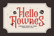 Hello Rownes - Vintage Horror Font, a Font by Imoodev (Thumbnail 1 of 5)