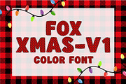Fox Xmas-V1 Color Font, a Symbol Font by Fox7 By Rattana (Thumbnail 1 of 7)