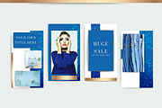 Blue Instagram Pack for Canva, a Social Media Template by Innova Studio (Thumbnail 3 of 9)