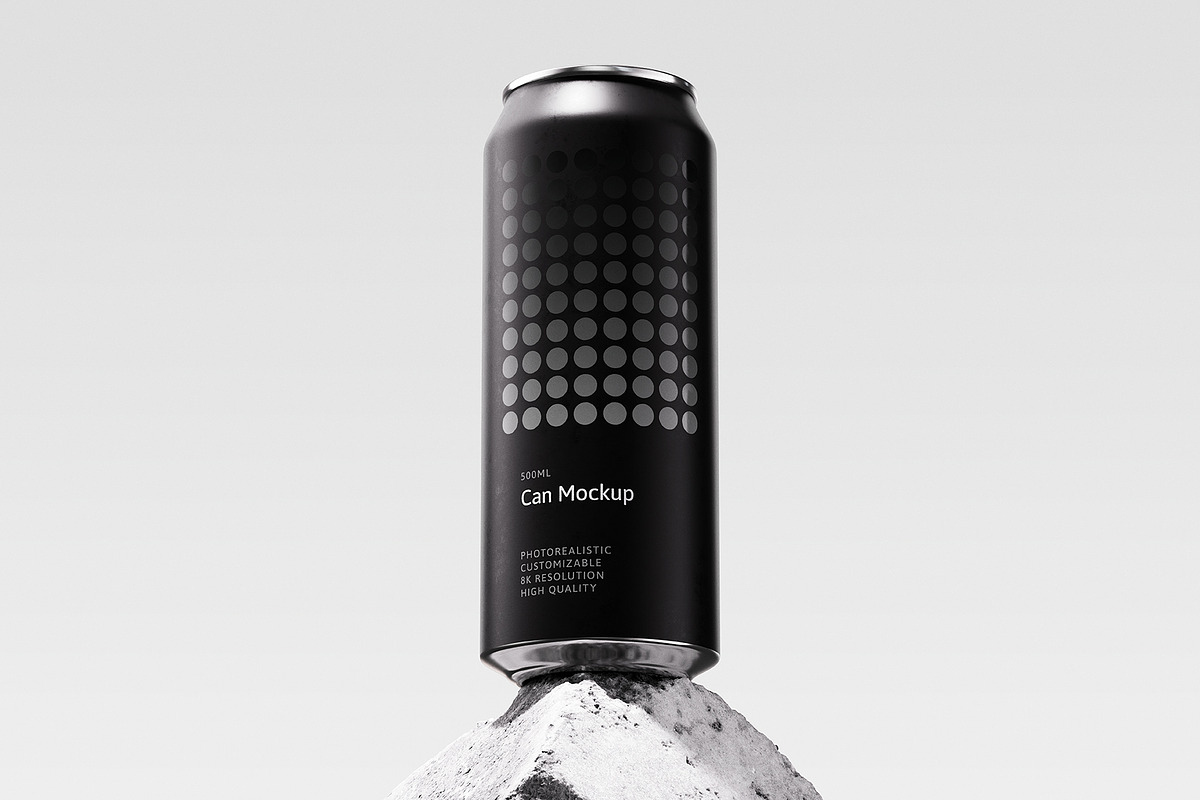 500ml Can Mockup | Brick Scene, a Packaging Mockup by AY Mock-Ups (Photo 1 of 7)
