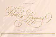 Briel Gregoria, a Script Font by JamalCreativeStudio (Thumbnail 1 of 12)