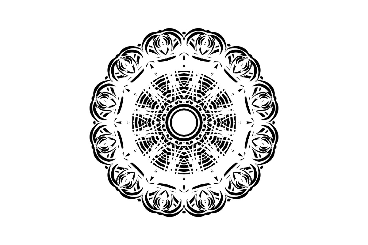 Ornamental Black White Mandala Pack, a Decorative Illustration by NJ Himel (Photo 11 of 103)
