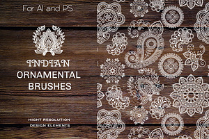 Ethnic Indian Ornamental Brushes